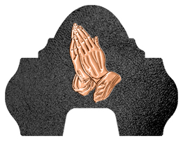 DARAY-L-516-CP-SH-BK Copper Praying Hands Shimmer Black
